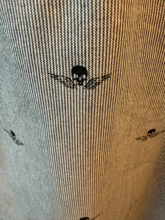 John Varvatos Light Blue Short-Sleeve Button-Down Shirt with Micro Print - Picture 6 of 6